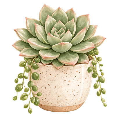A potted echeveria